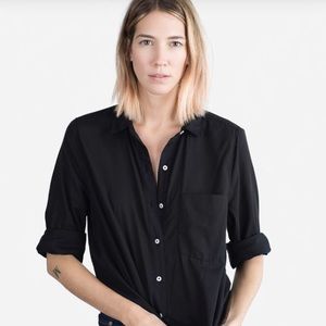 EVERLANE Cotton Lawn Black Shirt size Small